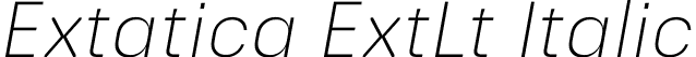 Extatica ExtLt Italic font - Extatica-ExtraLightItalic.otf