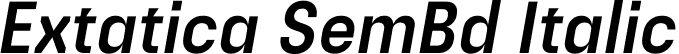 Extatica SemBd Italic font - Extatica-SemiBoldItalic.otf