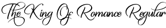 The King Of Romance Regular font - Thekingofromance-z8jDX.otf