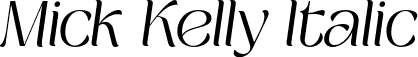 Mick Kelly Italic font - MickKelly-Italic.otf