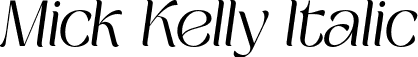 Mick Kelly Italic font - MickKelly-Italic.ttf