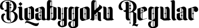 Biqabygoku Regular font - BiqabygokuRegular-rgYq8.ttf