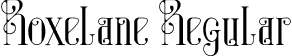 Roxelane Regular font - Roxelane.otf