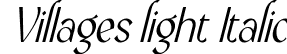 Villages light Italic font - Villages light italic.otf