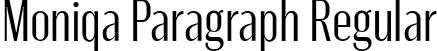 Moniqa Paragraph Regular font - Moniqa-Paragraph.ttf