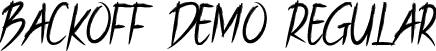 Backoff Demo Regular font - BackoffDemoRegular.ttf