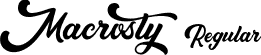 Macrosty Regular font - Macrosty.ttf