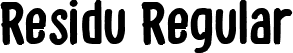 Residu Regular font - Residu.ttf