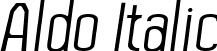 Aldo Italic font - Aldo-Italic.ttf