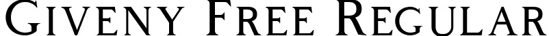 Giveny Free Regular font - Giveny.ttf