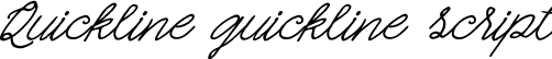 Quickline quickline script font - Quickline.ttf