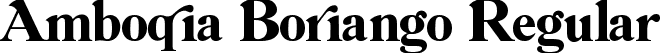 Amboqia Boriango Regular font - Amboqia Boriango.ttf