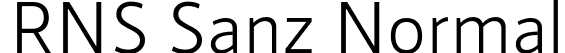 RNS Sanz Normal font - RNSSanz-Normal.otf