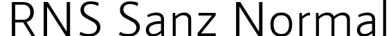 RNS Sanz Normal font - RNSSanz-Normal.ttf