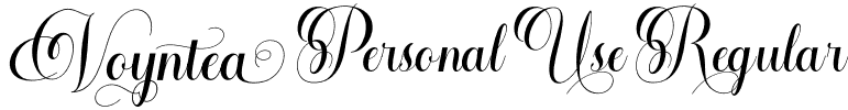 Voyntea Personal Use Regular font - VoynteaPersonalUse-8MRog.otf