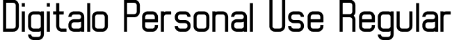 Digitalo Personal Use Regular font - DigitaloPersonalUse-axAza.otf