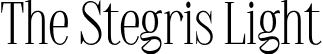 The Stegris Light font - Letterhend - TheStegris-Light.otf