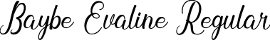 Baybe Evaline Regular font - BaybeEvaline.otf