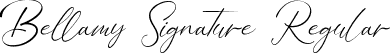 Bellamy Signature Regular font - Bellamy Signature.ttf