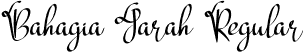 Bahagia Jarah Regular font - Bahagia Jarah.otf