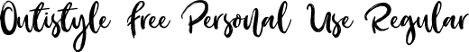 Outistyle Free Personal Use Regular font - Outistyle Free.ttf