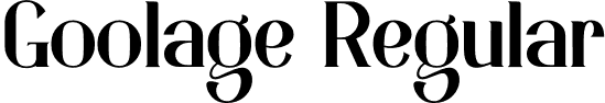 Goolage Regular font - goolage.otf