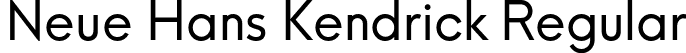 Neue Hans Kendrick Regular font - NeueHansKendrick-Regular.otf