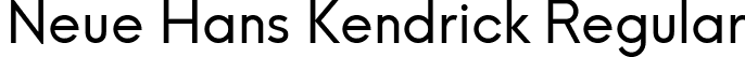 Neue Hans Kendrick Regular font - NeueHansKendrick-Regular.ttf