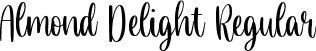 Almond Delight Regular font - Almond Delight.ttf