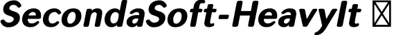 SecondaSoft-HeavyIt  font - SecondaSoft-HeavyIt.otf