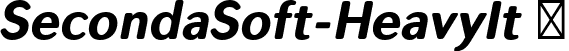 SecondaSoft-HeavyIt  font - SecondaSoft-HeavyIt.ttf