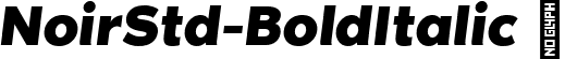 NoirStd-BoldItalic  font - NoirStd-BoldItalic.ttf