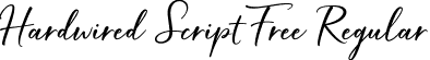 Hardwired Script Free Regular font - Hardwired Script Free.ttf