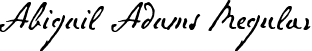 Abigail Adams Regular font - AbigailAdams.ttf