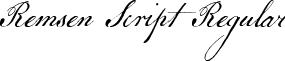 Remsen Script Regular font - RemsenScript.ttf