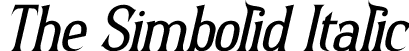 The Simbolid Italic font - The Simbolid Italic.ttf