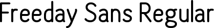 Freeday Sans Regular font - FreedaySans-Regular.ttf