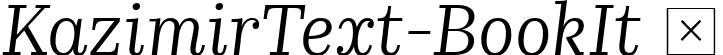 KazimirText-BookIt  font - KazimirText-BookIt.ttf