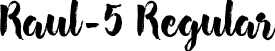 Raul-5 Regular font - Hensa.ttf