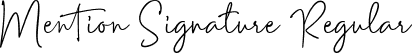 Mention Signature Regular font - Mention Signature.ttf