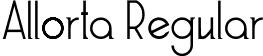 Allorta Regular font - Allorta.otf