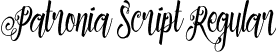 Patronia Script Regular font - Patronia Script.ttf