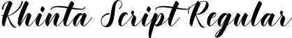 Khinta Script Regular font - Khinta Script.ttf