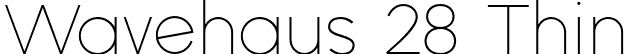 Wavehaus 28 Thin font - Wavehaus-28Thin.otf