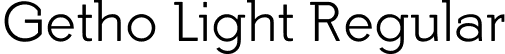 Getho Light Regular font - Getho-Light.ttf