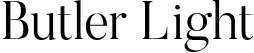 Butler Light font - Butler_Light.otf