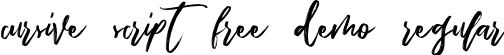 Cursive Script Free Demo Regular font - Cursive Script.otf