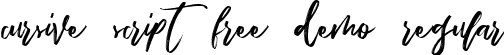 Cursive Script Free Demo Regular font - Cursive Script.ttf