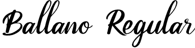Ballano Regular font - Ballano.otf