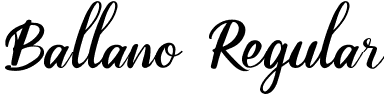 Ballano Regular font - Ballano.ttf